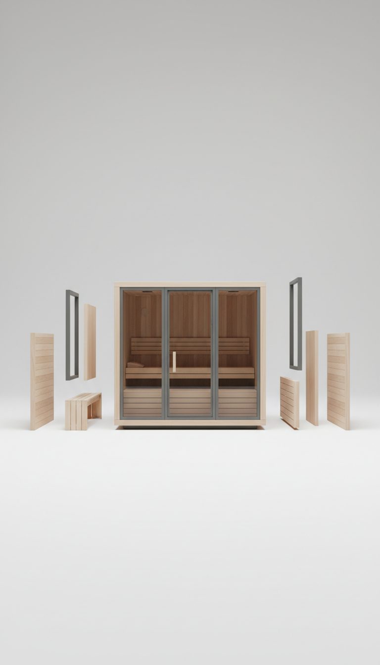 Minimalist Steel Frame Sauna Kit