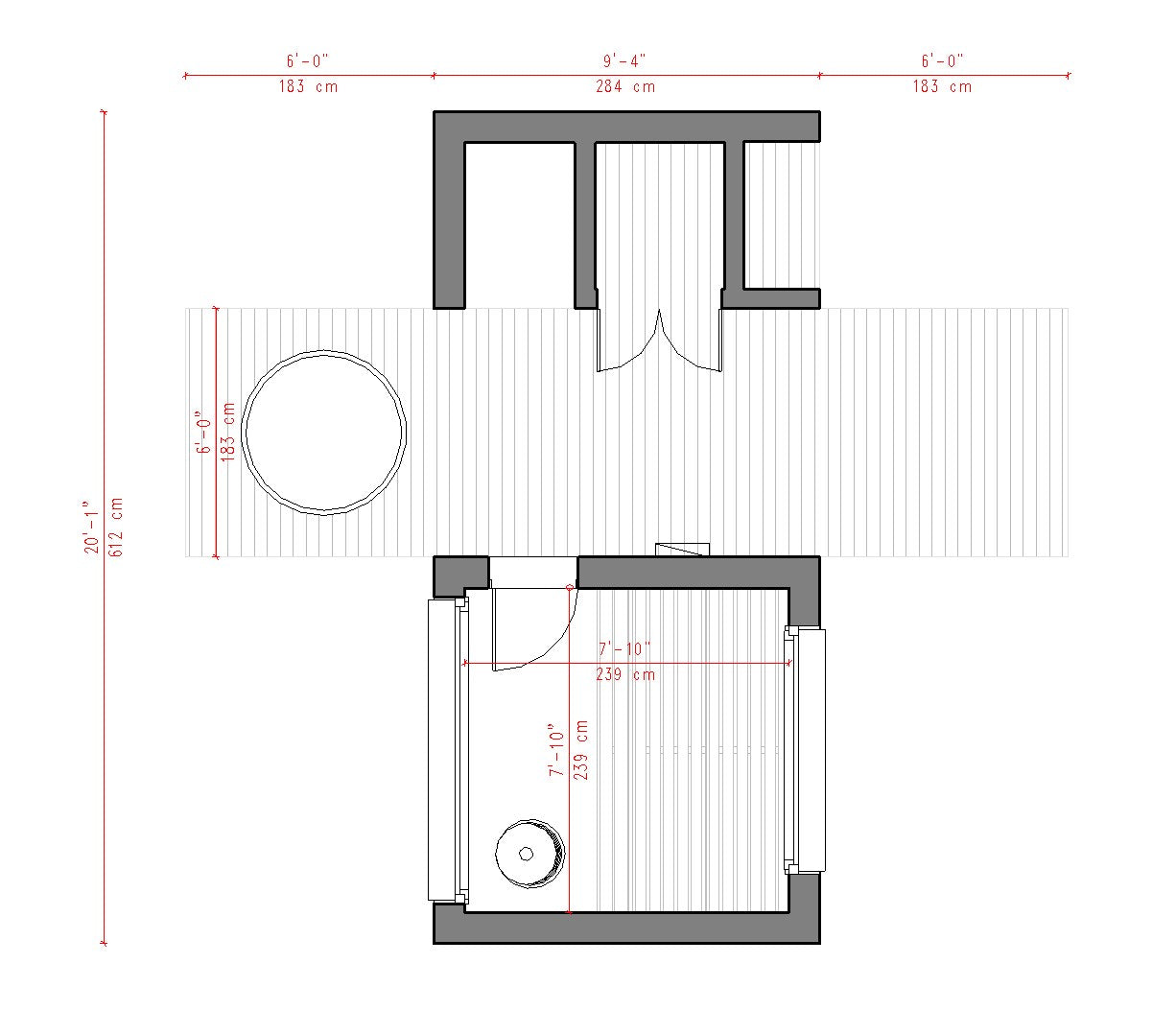 Varme outdoor garden sauna floor plan