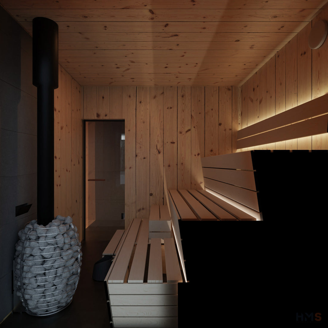 Sweating it out: A comparison of two-level and three-level sauna bench layouts