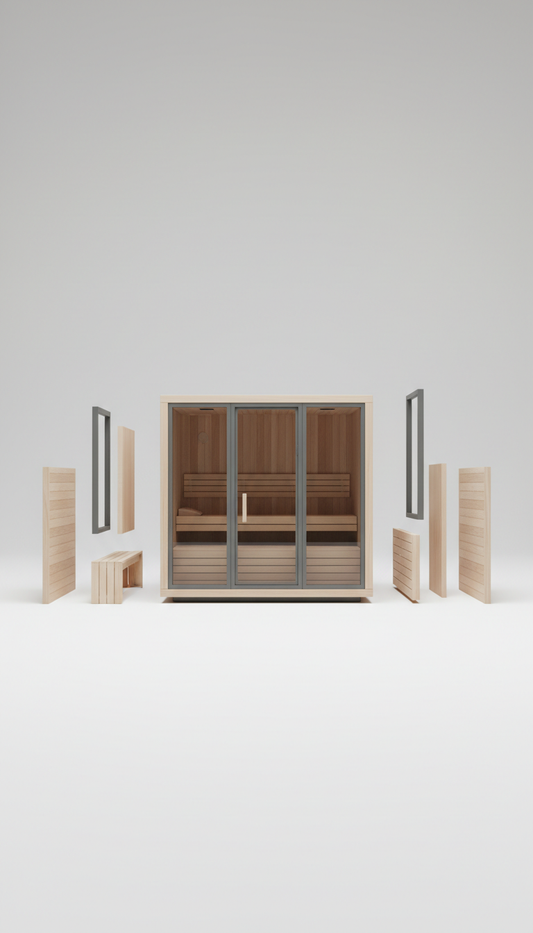 Minimalist Steel Frame Sauna Kit