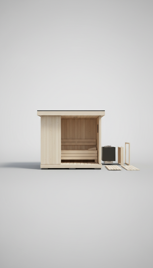 Glass-Front Outdoor Sauna Plans