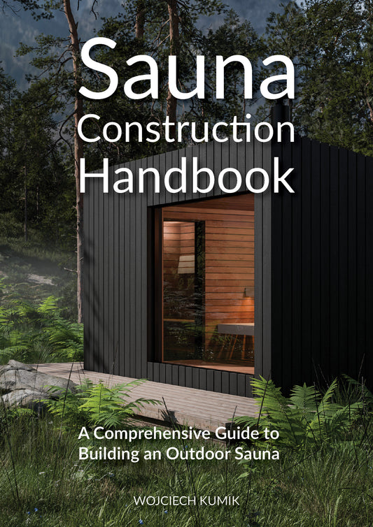 Outdoor garden sauna 3D render, assembly