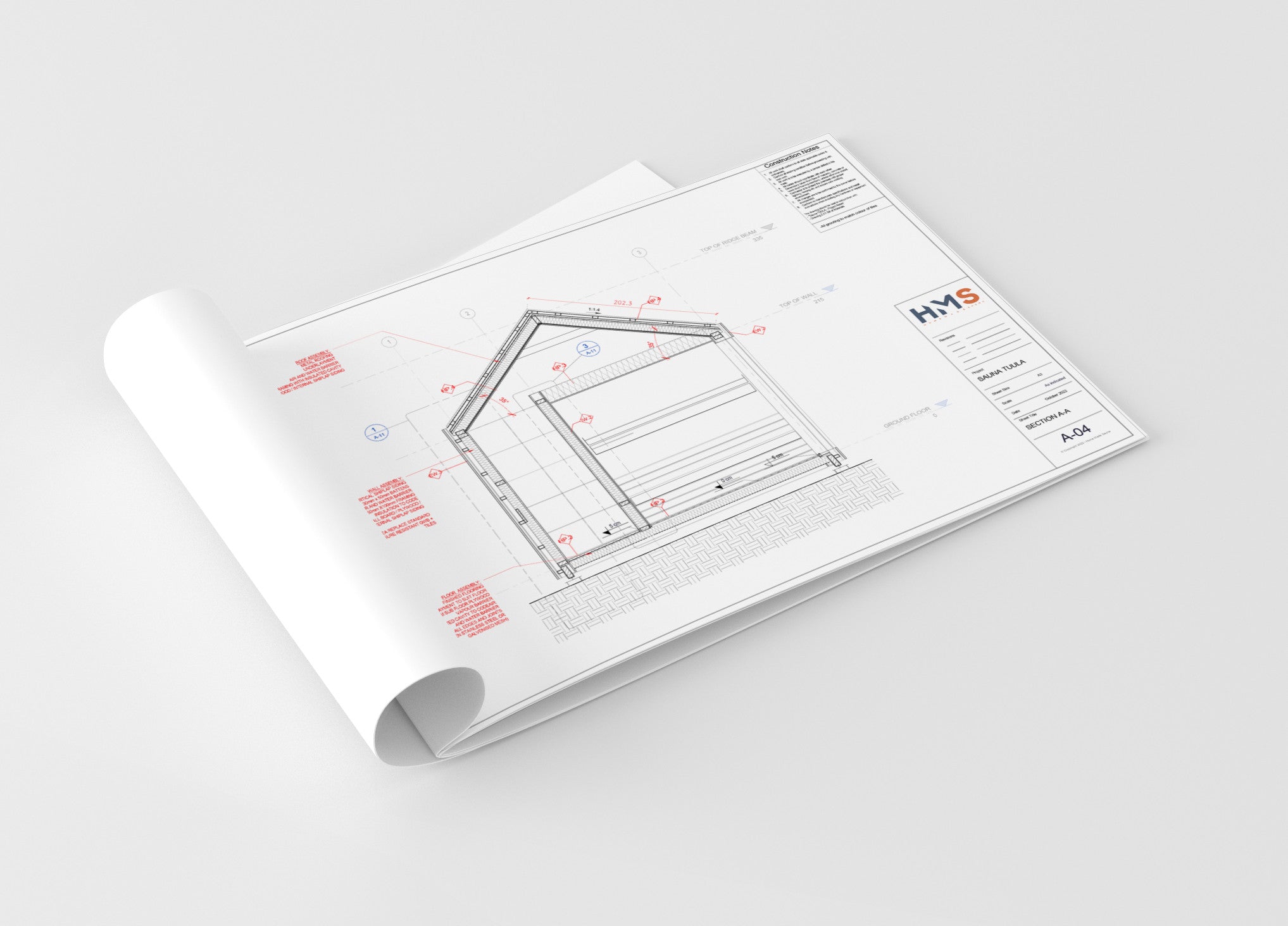 Load video: video showing what's inside the sauna plan set
